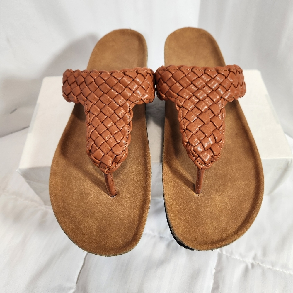 WOMEN'S BROWN BREATED SANDALS SIZE 41